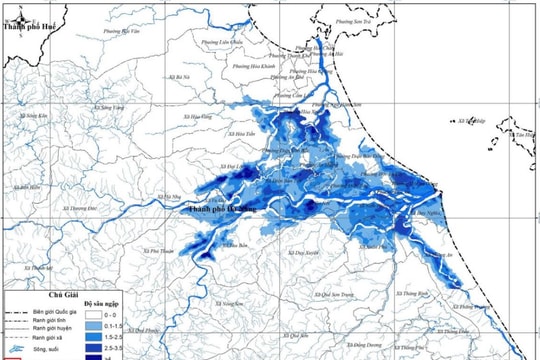 Lũ trên sông Vu Gia - Thu Bồn ở TP. Đà Nẵng vượt mức lịch sử năm 1964