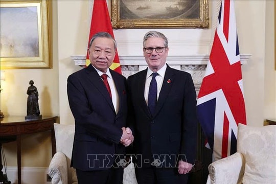 Thủ tướng Anh chủ trì Lễ đón chính thức Tổng Bí thư Tô Lâm
