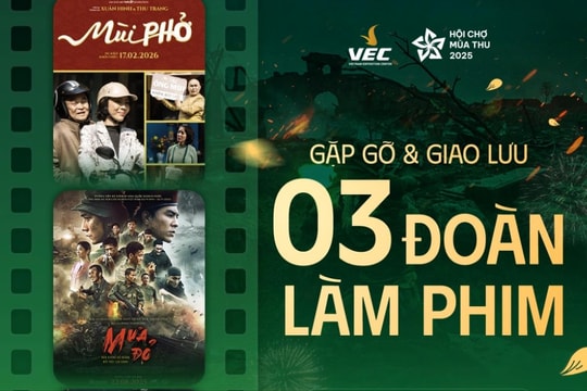 Giao lưu cùng đoàn phim “Mưa đỏ”, “Tử chiến trên không” và “Mùi Phở” tại Hội chợ mùa Thu