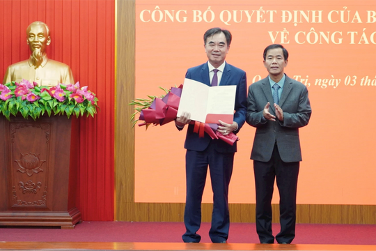 Ông Nguyễn Lương Bình làm Trưởng Ban Tổ chức Tỉnh ủy Quảng Trị