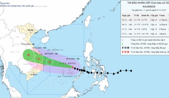 Cập nhật: Bão KALMAEGI tăng cấp, TP. Huế đến Đắk Lắk đề phòng mực nước biển dâng cao