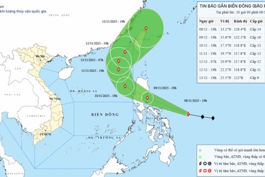 Biển đông có khả năng đón Bão FUNG-WONG vào sáng 10/11