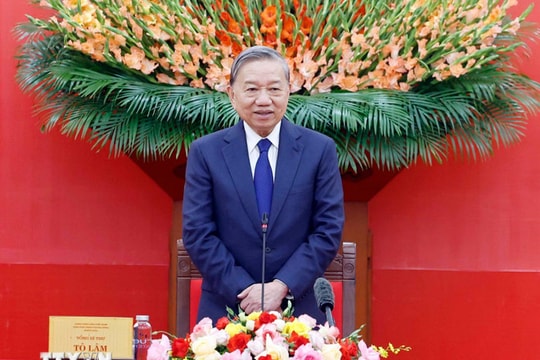 Tổng Bí thư Tô Lâm gặp mặt các tập thể, cá nhân lực lượng tham gia bảo vệ an ninh, trật tự ở cơ sở tiêu biểu, xuất sắc