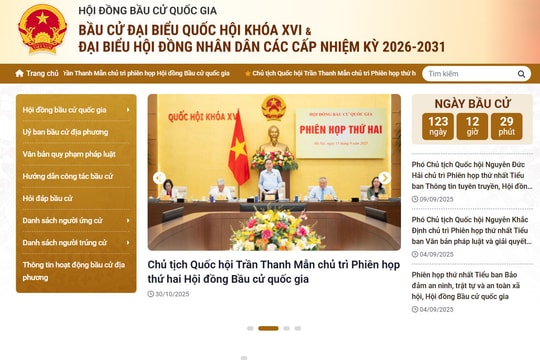 Công bố Trang thông tin về Bầu cử đại biểu Quốc hội Khóa XVI và đại biểu Hội đồng nhân dân các cấp nhiệm kỳ 2026-2031