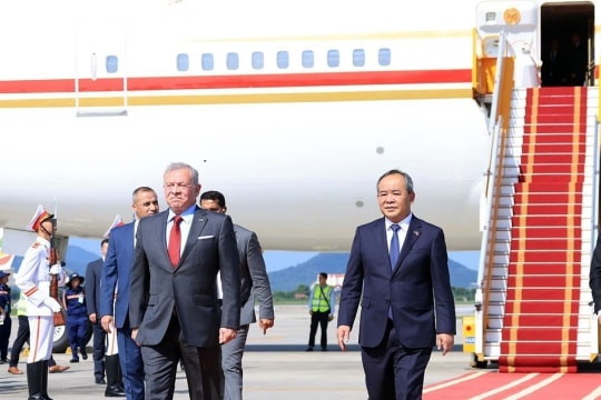 Jordanian King Abdullah II Ibn Al Hussein begins official visit to Vietnam