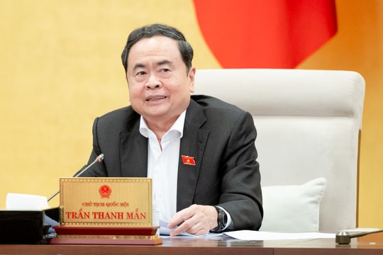 Bí thư Đảng ủy Quốc hội, Chủ tịch Quốc hội Trần Thanh Mẫn chủ trì Hội nghị của Ban Thường vụ Đảng ủy Quốc hội và Ủy ban Thường vụ Quốc hội