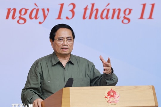 Thủ tướng Phạm Minh Chính chủ trì hội nghị khắc phục hậu quả thiên tai khu vực miền Trung