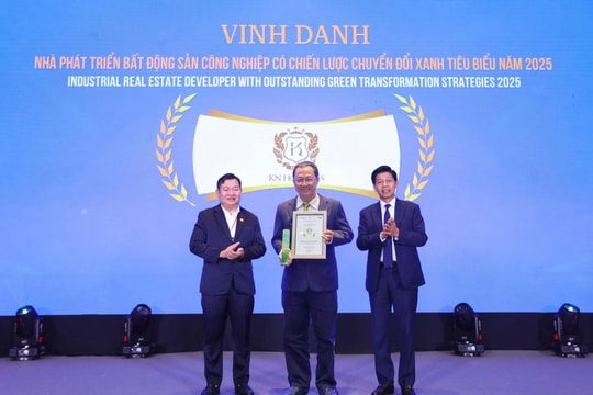KN Holdings được vinh danh “Nhà phát triển bất động sản công nghiệp có chiến lược chuyển đổi xanh tiêu biểu 2025”