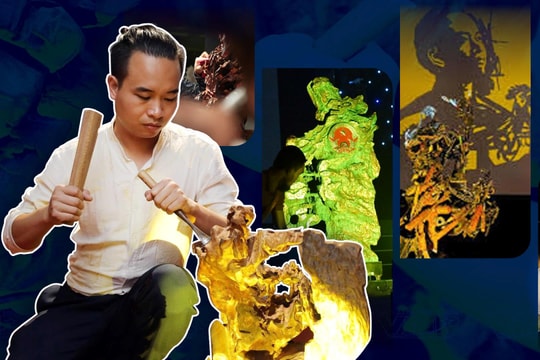 "Quốc hội - sức mạnh của lòng dân" qua nghệ thuật điêu khắc ánh sáng