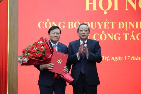 Ông Lê Hồng Vinh giữ chức Phó Bí thư Tỉnh ủy Quảng Trị