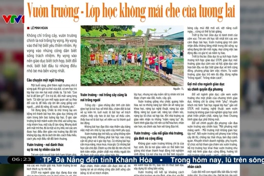 Điểm báo VTV1: Vườn trường - Lớp học không mái che của tương lai