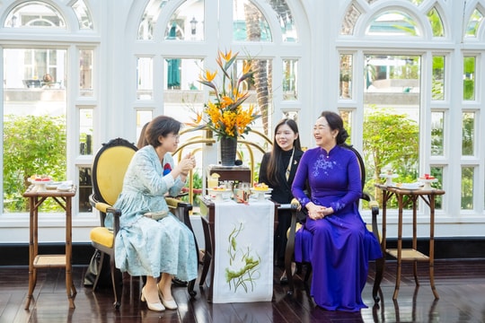 Phu nhân Chủ tịch Quốc hội Trần Thanh Mẫn tiếp Phu nhân Chủ tịch Quốc hội Hàn Quốc