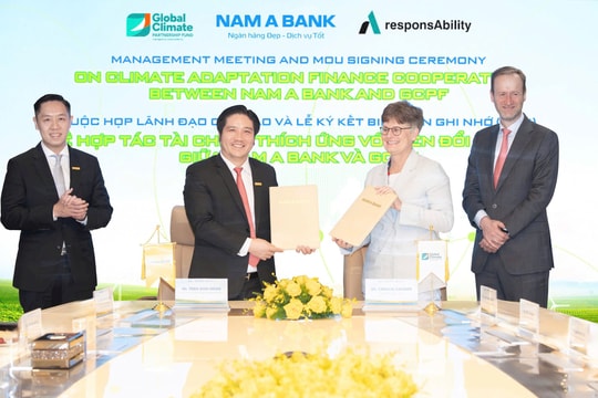 Nam A Bank và GCPF ký kết biên bản ghi nhớ: phối hợp nghiên cứu khung tài chính thích ứng biến đổi khí hậu từ năm 2026