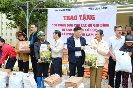 Tỉnh Quảng Ninh trao 300 phần quà hỗ trợ người dân xã D’Ran, Lâm Đồng