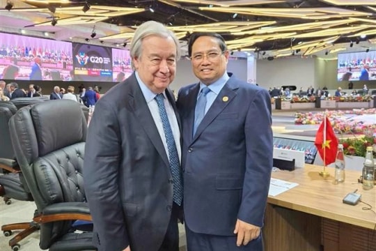 PM meets UN Secretary-General, Australian counterpart on G20 Summit sidelines