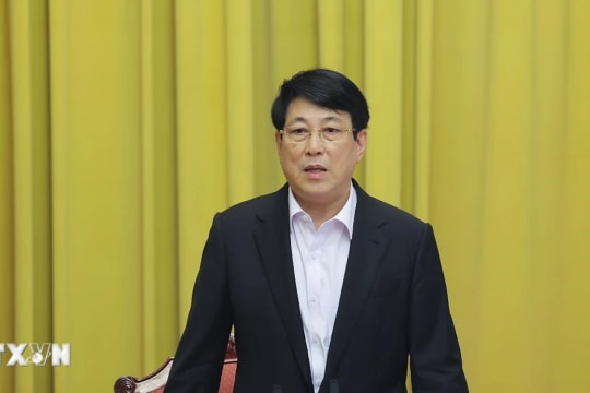 Chủ tịch nước Lương Cường chủ trì họp giao ban với Văn phòng Chủ tịch nước