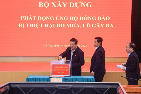 Bộ Xây dựng phát động ủng hộ đồng bào vùng lũ miền Trung
