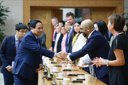 Thủ tướng Phạm Minh Chính tiếp Hội đồng Kinh doanh châu Âu - ASEAN và Hiệp hội Doanh nghiệp châu Âu tại Việt Nam