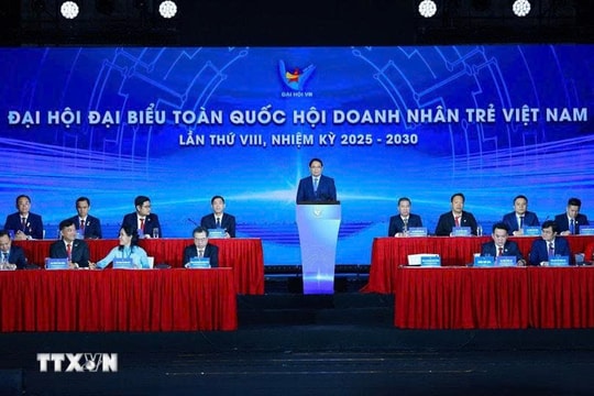 Thủ tướng Phạm Minh Chính dự Đại hội đại biểu toàn quốc Hội Doanh nhân trẻ Việt Nam lần thứ VIII