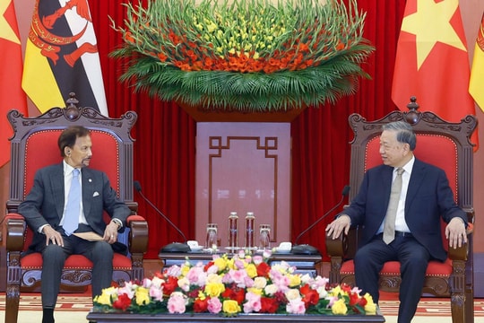 Tổng Bí thư Tô Lâm tiếp Quốc vương Brunei