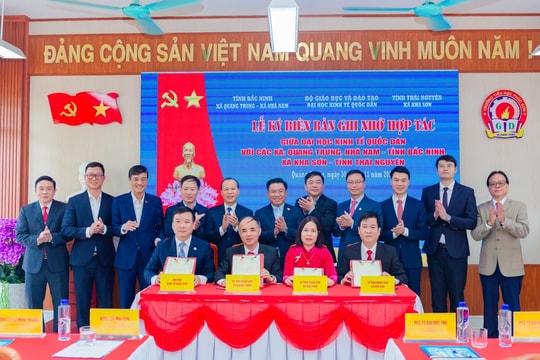 Đại học Kinh tế Quốc dân ký kết bản ghi nhớ hợp tác với 3 xã thuộc Bắc Ninh, Thái Nguyên