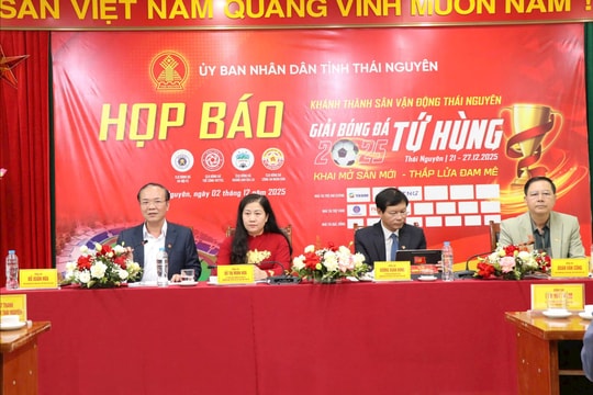 Tổ chức giải bóng đá Tứ hùng khánh thành Sân vận động tỉnh Thái Nguyên