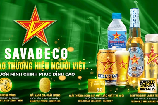Bia Sao Vàng (savabeco) chinh phục giải thưởng danh giá tại đấu trường bia quốc tế