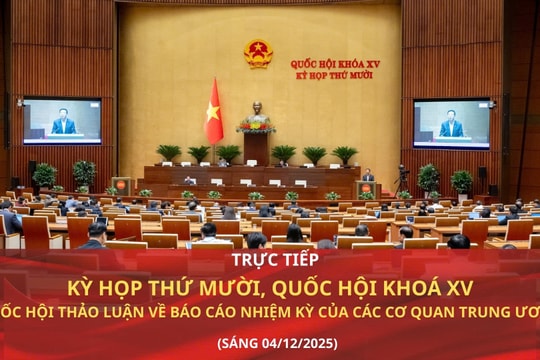 Tường thuật: Quốc hội thảo luận về Báo cáo nhiệm kỳ (sáng 04/12)