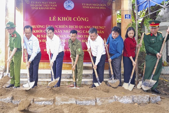 Khánh Hòa: Khởi công xây dựng nhà cho hộ dân bị sập do thiên tai