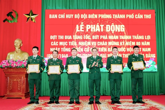 Bộ đội Biên phòng Cần Thơ thi đua cao điểm chào mừng Ngày Tổng tuyển cử đầu tiên bầu Quốc hội