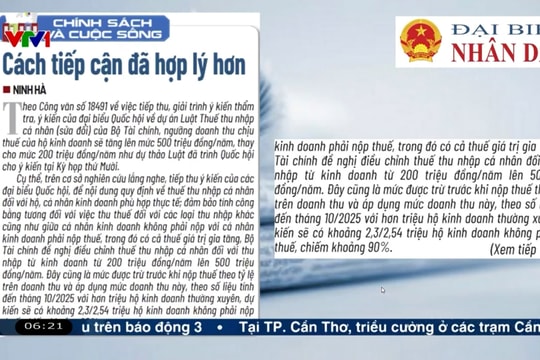 Điểm báo VTV1: Cách tiếp cận đã hợp lý hơn