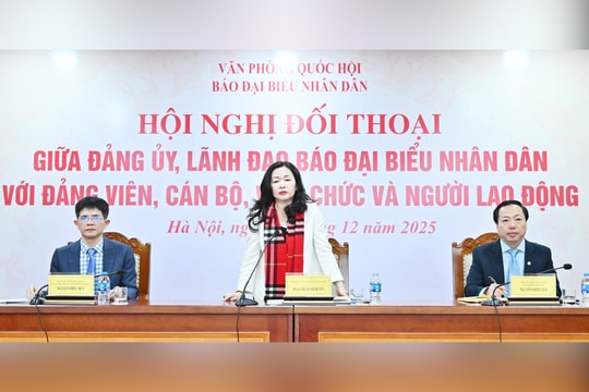Hội nghị đối thoại giữa Đảng ủy, Lãnh đạo Báo Đại biểu Nhân dân với cán bộ, viên chức, người lao động