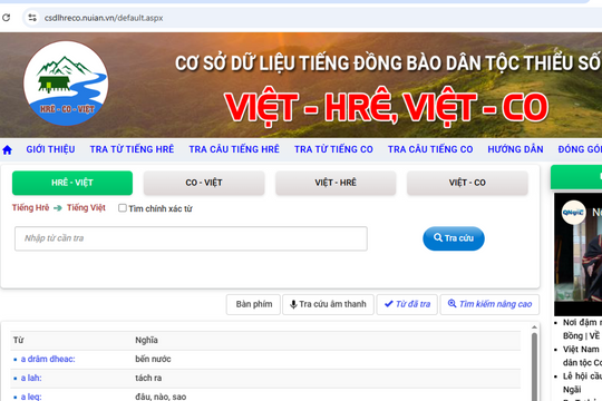 Ứng dụng công nghệ hồi sinh ngôn ngữ dân tộc thiểu số
