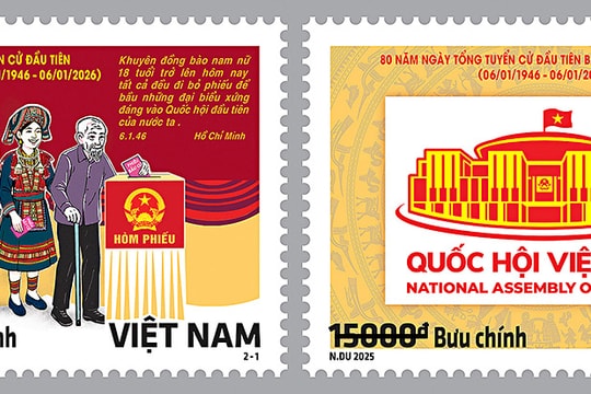 Bộ tem kỷ niệm 80 năm Quốc hội Việt Nam: “Sứ giả” văn hóa đặc biệt