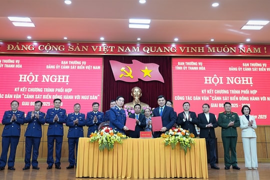 Cảnh sát biển Việt Nam ký kết Chương trình phối hợp công tác dân vận
