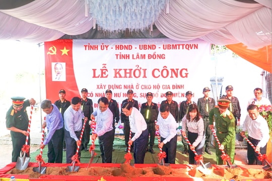 Lâm Đồng: Khởi công xây dựng nhà ở cho các hộ dân bị ảnh hưởng bởi thiên tai