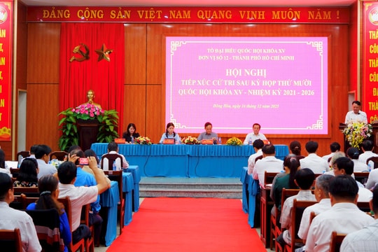 Bí thư Thành ủy TP. Hồ Chí Minh Trần Lưu Quang tiếp xúc cử tri phường Đông Hòa, Dĩ An