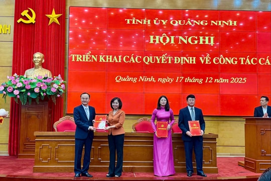 Quảng Ninh điều động, bổ nhiệm nhiều cán bộ sở, ngành, địa phương