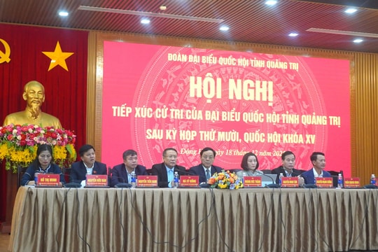 Đoàn ĐBQH tỉnh Quảng Trị tiếp xúc cử tri sau Kỳ họp thứ Mười, Quốc hội khóa XV