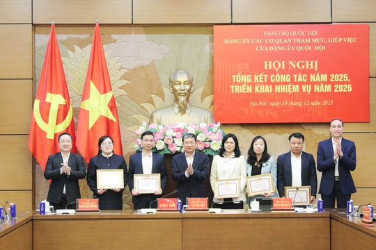 Đảng ủy các cơ quan tham mưu, giúp việc của Đảng ủy Quốc hội tổng kết công tác năm 2025, triển khai nhiệm vụ năm 2026