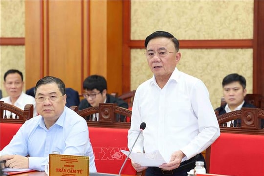 Thường trực Ban Bí thư Trần Cẩm Tú chủ trì họp rà soát công tác tổ chức phục vụ Đại hội XIV của Đảng