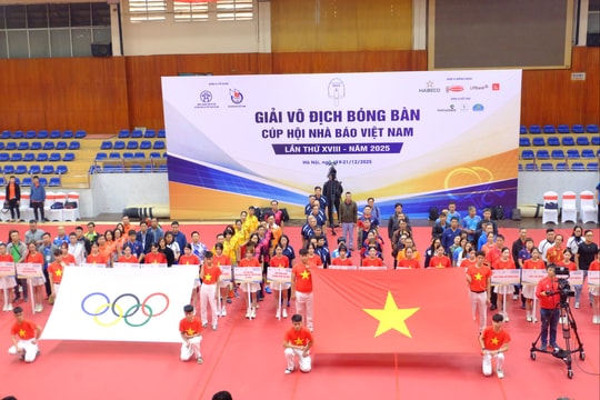 Khai mạc Giải vô địch Bóng bàn Cúp Hội Nhà báo Việt Nam 2025