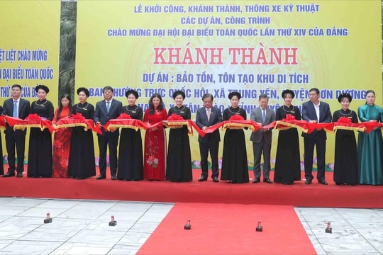 Phó Chủ tịch Quốc hội Lê Minh Hoan dự Lễ khánh thành công trình bảo tồn, tôn tạo Khu di tích Ban Thường trực Quốc hội tại Tuyên Quang
