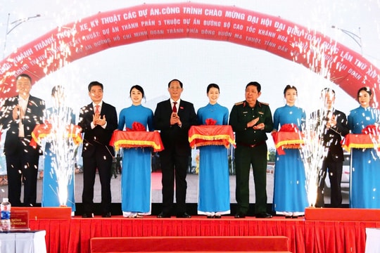 Phó Chủ tịch Quốc hội, Thượng tướng Trần Quang Phương dự Lễ khánh thành, thông xe kỹ thuật, khởi động công trình hạ tầng trọng điểm tại Đắk Lắk