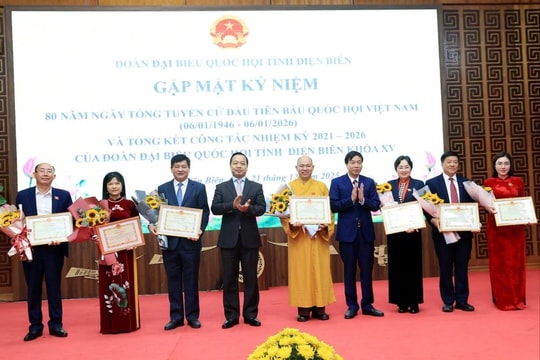 Đoàn đại biểu Quốc hội tỉnh Điện Biên gặp mặt kỷ niệm 80 năm Ngày Tổng tuyển cử đầu tiên