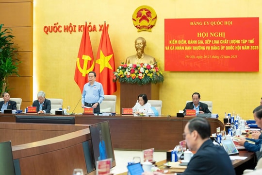 Bí thư Đảng ủy Quốc hội, Chủ tịch Quốc hội Trần Thanh Mẫn chủ trì Hội nghị kiểm điểm, đánh giá, xếp loại năm 2025