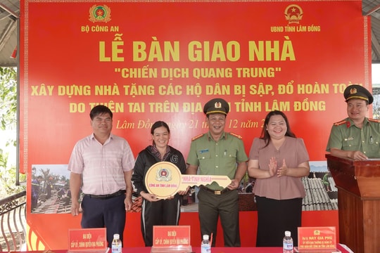 Lâm Đồng: Hoàn thành căn nhà đầu tiên trong Chiến dịch Quang Trung sau 18 ngày thi công