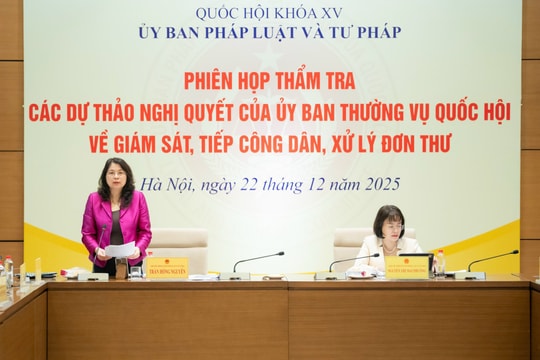 Thường trực Ủy ban Pháp luật và Tư pháp thẩm tra 2 dự thảo Nghị quyết