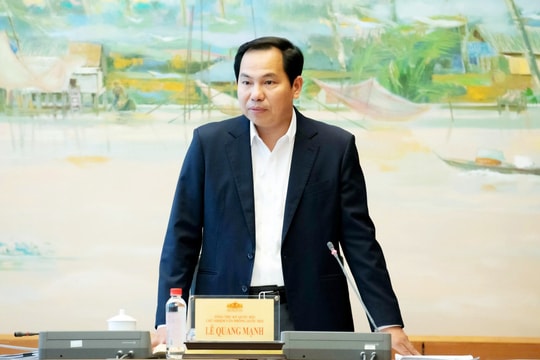 Tổng Thư ký Quốc hội, Chủ nhiệm Văn phòng Quốc hội Lê Quang Mạnh chủ trì phiên họp Văn phòng Hội đồng Bầu cử quốc gia