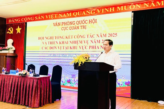 Tổng Thư ký Quốc hội, Chủ nhiệm Văn phòng Quốc hội Lê Quang Mạnh dự Hội nghị tổng kết các đơn vị thuộc Cục Quản trị tại phía Nam